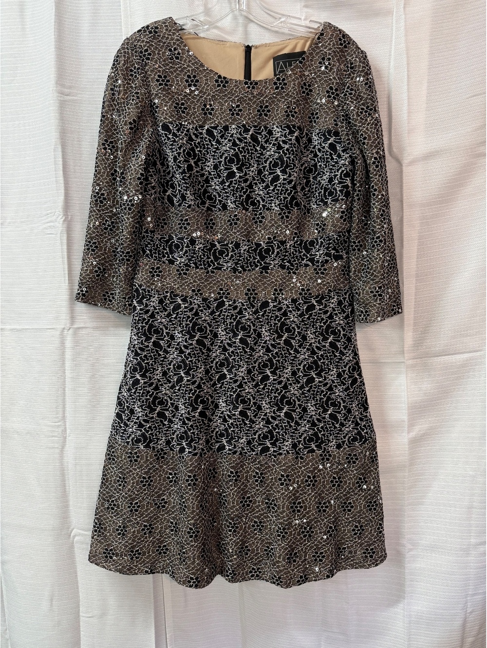 Alex Evenings Women's Sequined Cocktail Dress Size 10